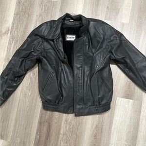 Men's Classic Black Bomber Jacket